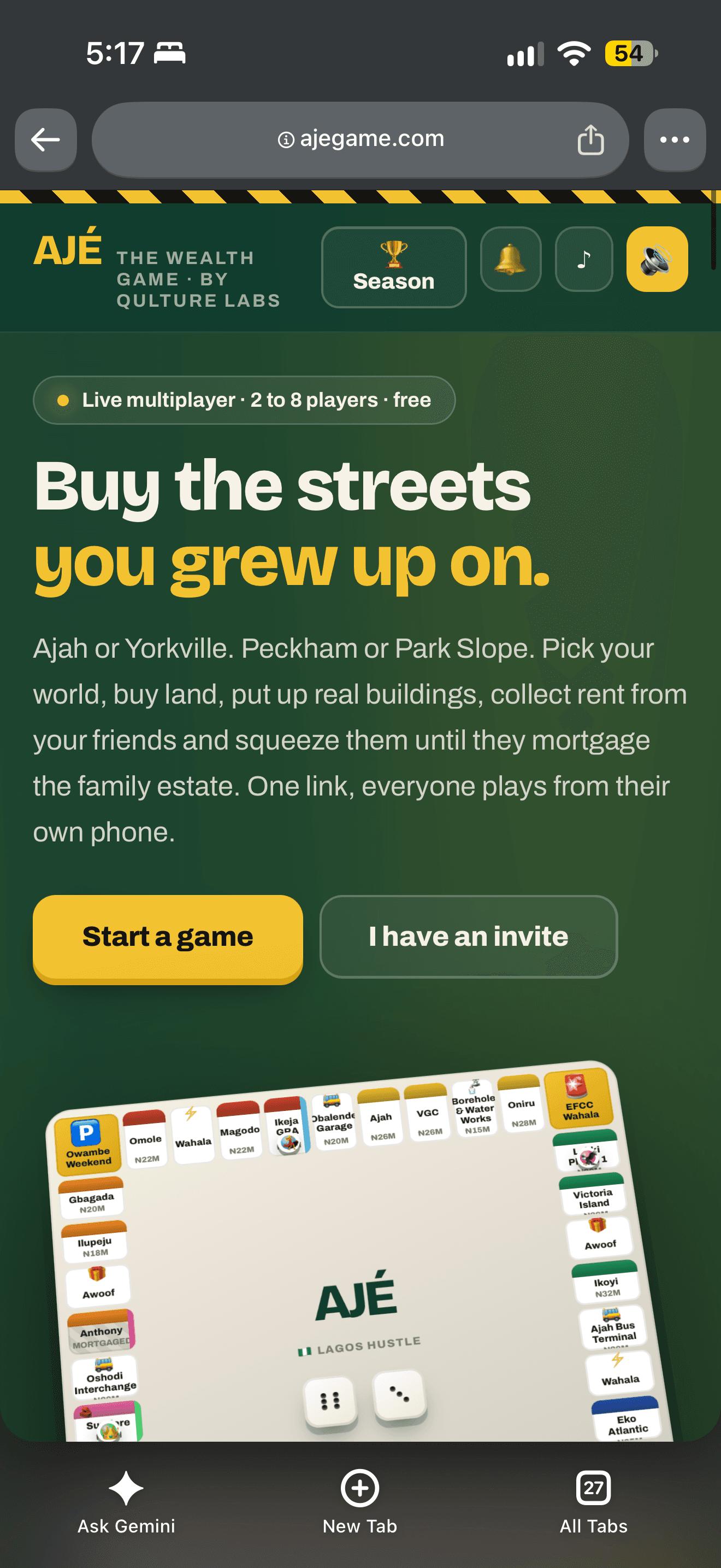Aje game screenshot 1