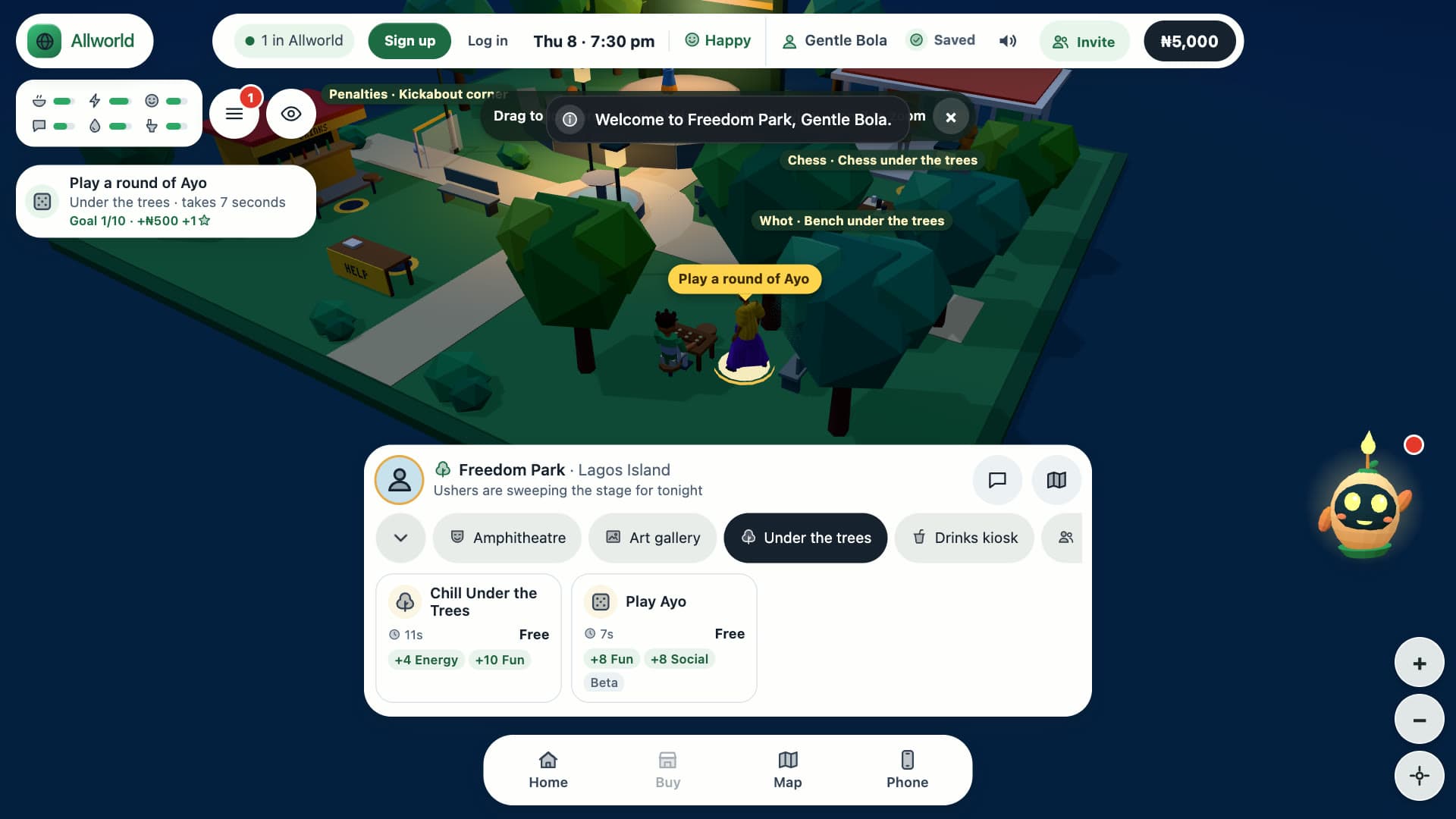 Allworld screenshot 2