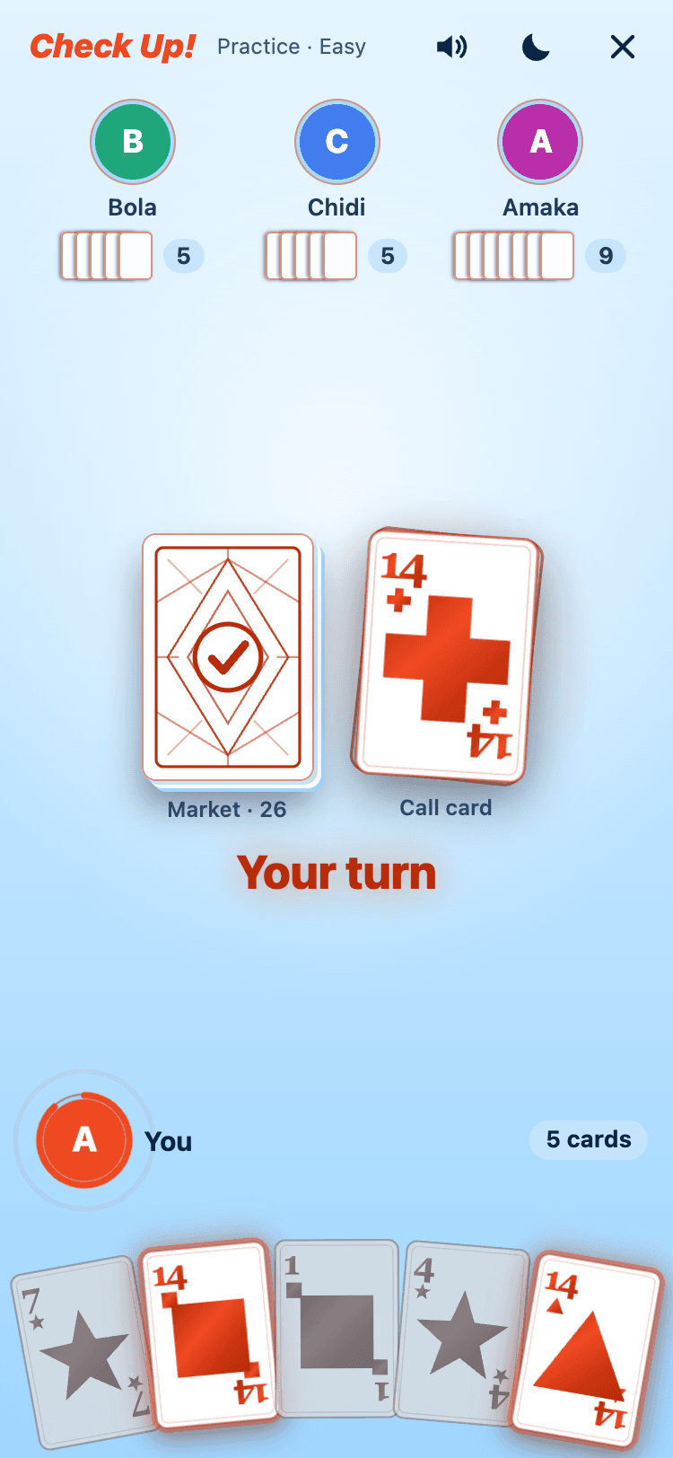 Last card, CheckUp! screenshot 1