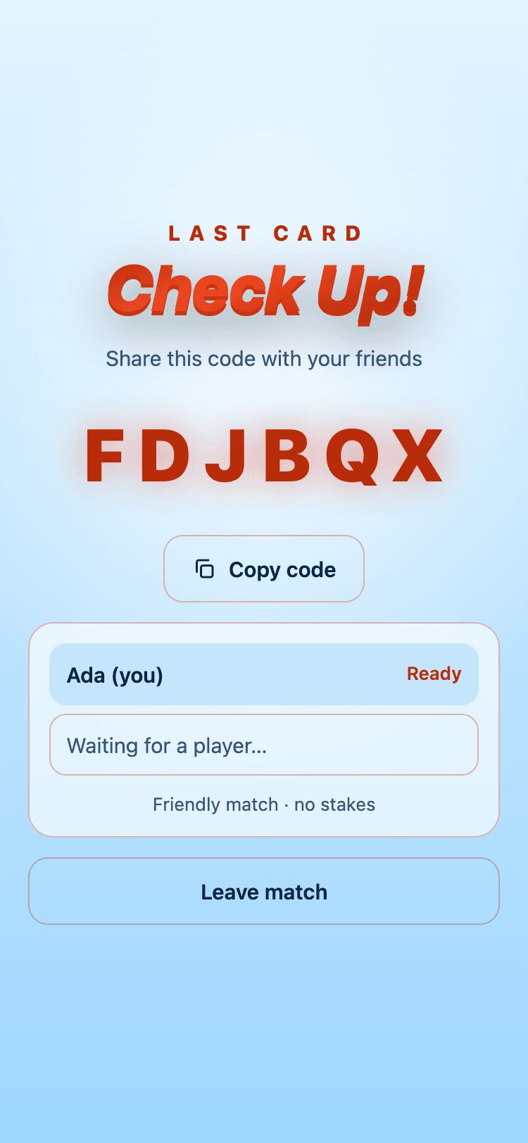 Last card, CheckUp! screenshot 3